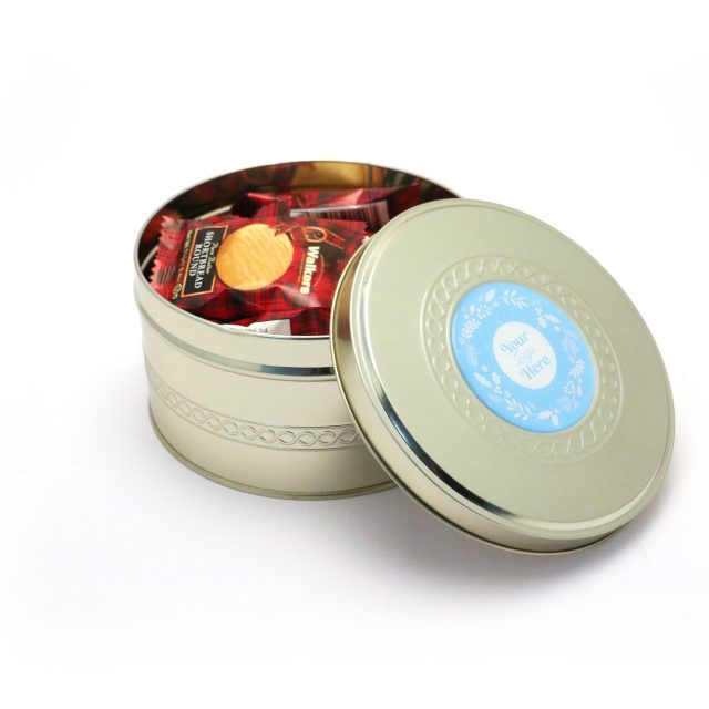 Gold Treat Tin – Mini Shortbread Biscuits