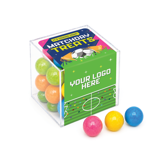 Matchday Treats – Clear Cube – Bubblegum Balls